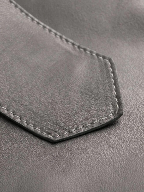 Belted Leather Jacket - Image 7