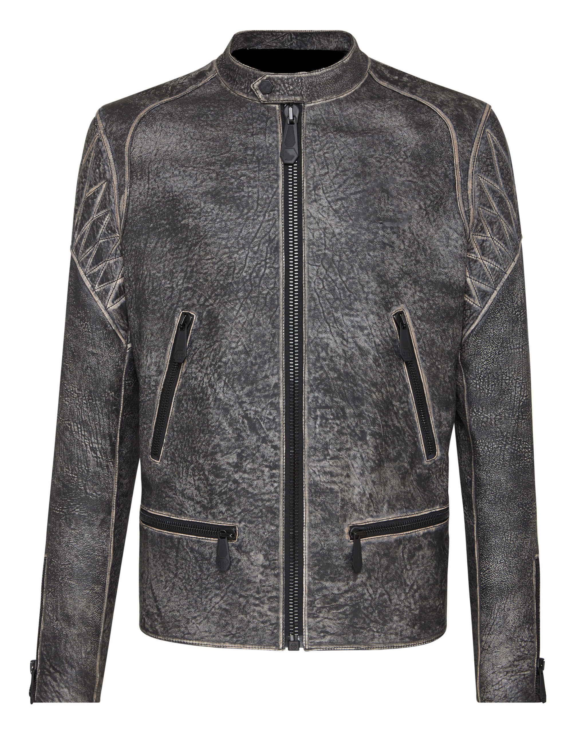 black-classic-leather-moto-jacket-skull (5) Black Classic Leather Moto Jacket Skull - Image 1