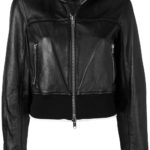 Black Cropped Leather Jacket