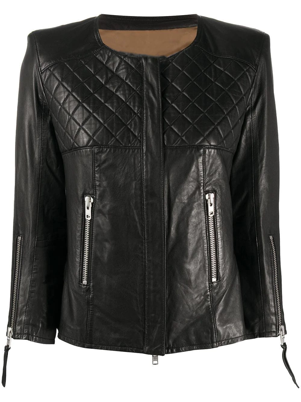 black-leather-impact-quilted-jacket (5) Black Leather Impact Quilted Jacket - Image 1