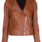 Brown Leather Kas Biker Jacket