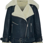 Celine Faux Fur Trimmed Leather Jacket