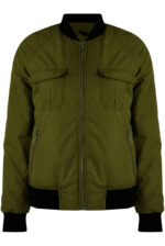 Khaki Cargo Pockets Bomber Jacket