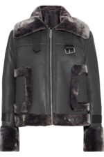 Lianna Faux Fur Trimmed Leather Jacket