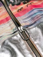 Mira Sunset Printed Leather Jacket - Image 5