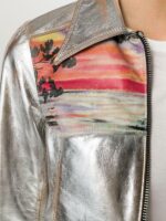 Mira Sunset Printed Leather Jacket - Image 4