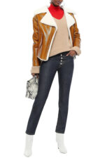 Shearling Trimmed Fur Leather Jacket