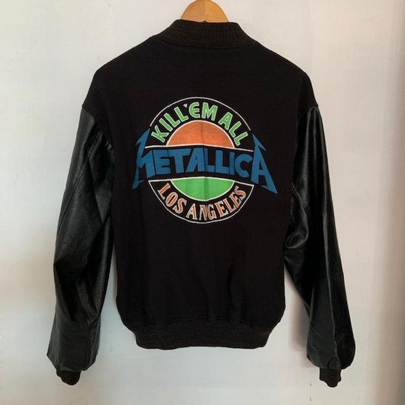 Vintage 80's METALLICA Los Angeles Kill Em All Varsity Jacket