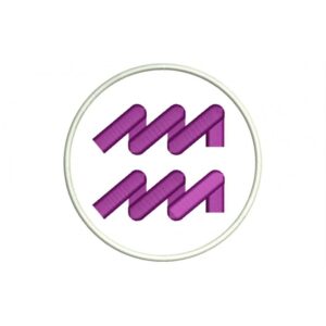AQUARIUS-whiteAnd-purpleSIGN-Zodiac-Embroidered-Patch
