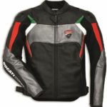 Black Ducati Corse Motorbike Racing Leather Jacket Ce Approved