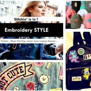 bts-bangtan-boy-cartoon-diy-iron-sew-on-fabric-applique-embroidery-patches-for-clothes-shirt-jacket-jean-backpack-shoe-hat-decor