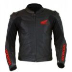 HONDA MOTORCYCLE LEATHER RACING RED JACKET