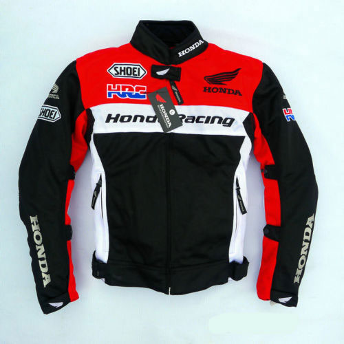 HONDA Red And Black Motorbike Leather Jacket HONDA Red And Black Motorbike Leather Jacket