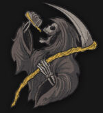 Huge 9" Drinkin' Reaper Back Patch