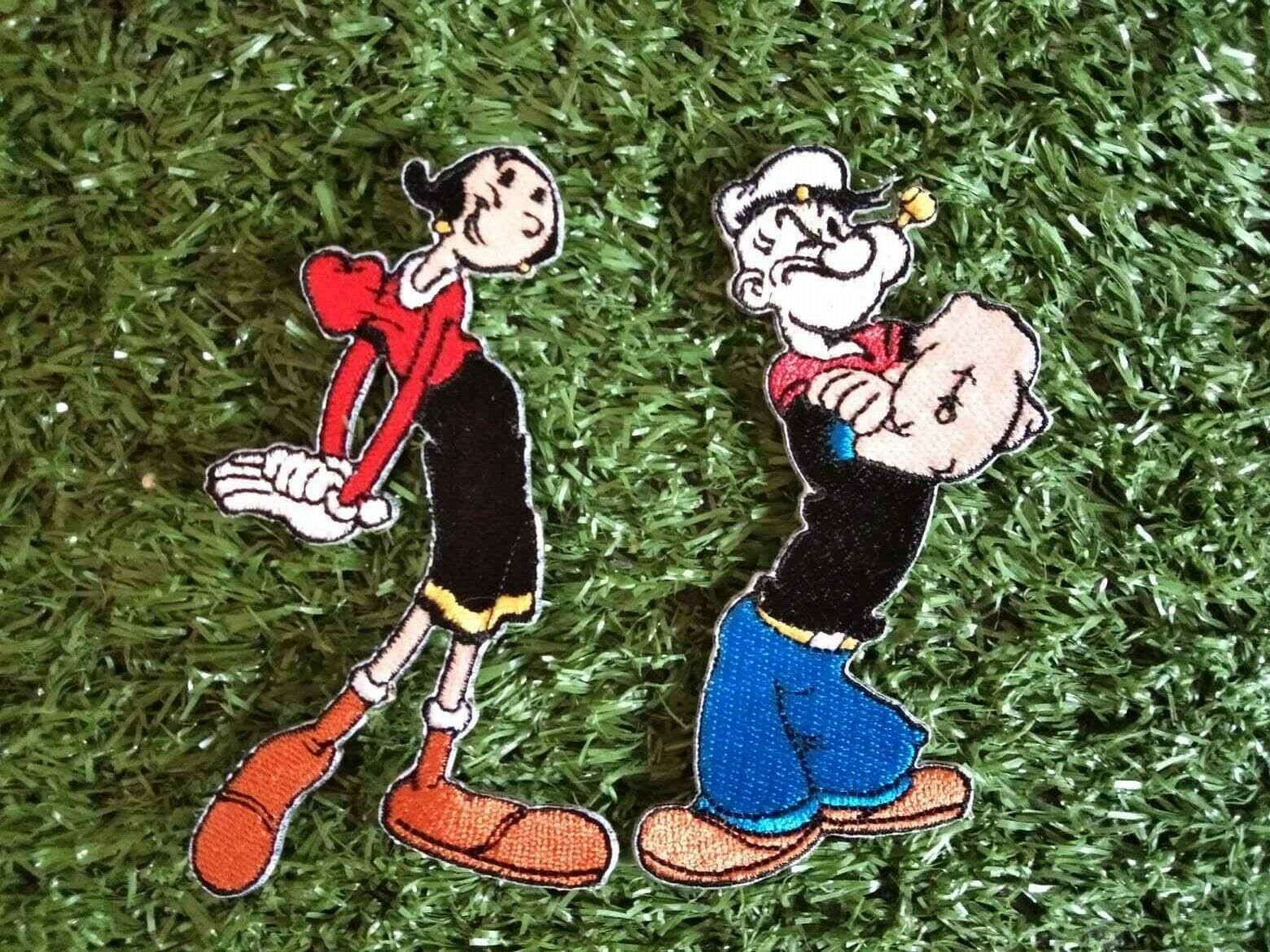 Popeye The Sailor Man Cartoon Embroidered Iron on Patch Popeye The Sailor Man Cartoon Embroidered Iron on Patch