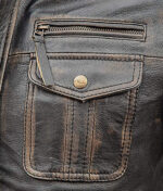 Cafe Racer Vintage Motorcycle Distressed Tan Brown Leather Jacket