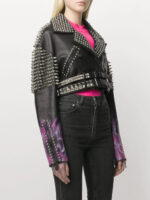 black-leather-look-studded-biker-jacket