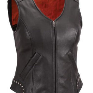black-leather-studded-vest