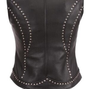 black-leather-studded-vest