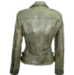 Green Lambskin Buckle Style Jacket - Image 2