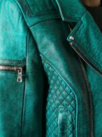 green-padded-leather-biker-jacket