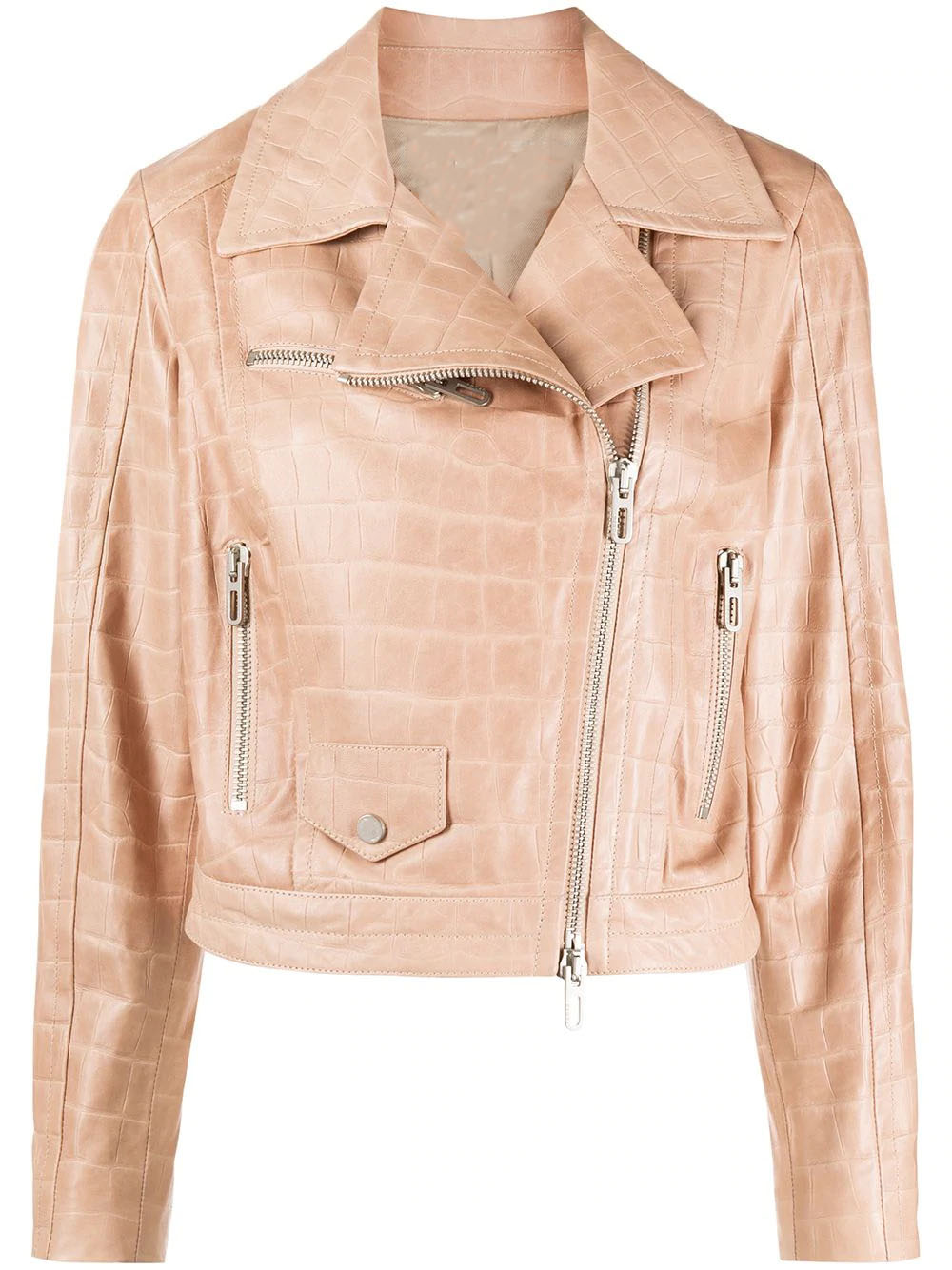 nude-pink-lamb-leather-crocodile-effect-biker-jacket nude-pink-lamb-leather-crocodile-effect-biker-jacket