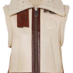 Shearling Lined Suede Trimmed Fur Leather Vest