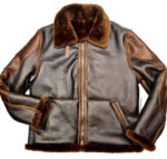 Two Tone Biker Shearling Fur Jacket