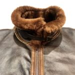 Two Tone Biker Shearling Fur Jacket