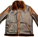 Two Tone Biker Shearling Fur Jacket