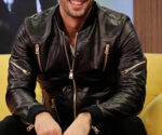 William Levy Black Bomber Leather Jacket