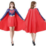 Supergirl Costume Halloween Party Fancy Dress Outfit