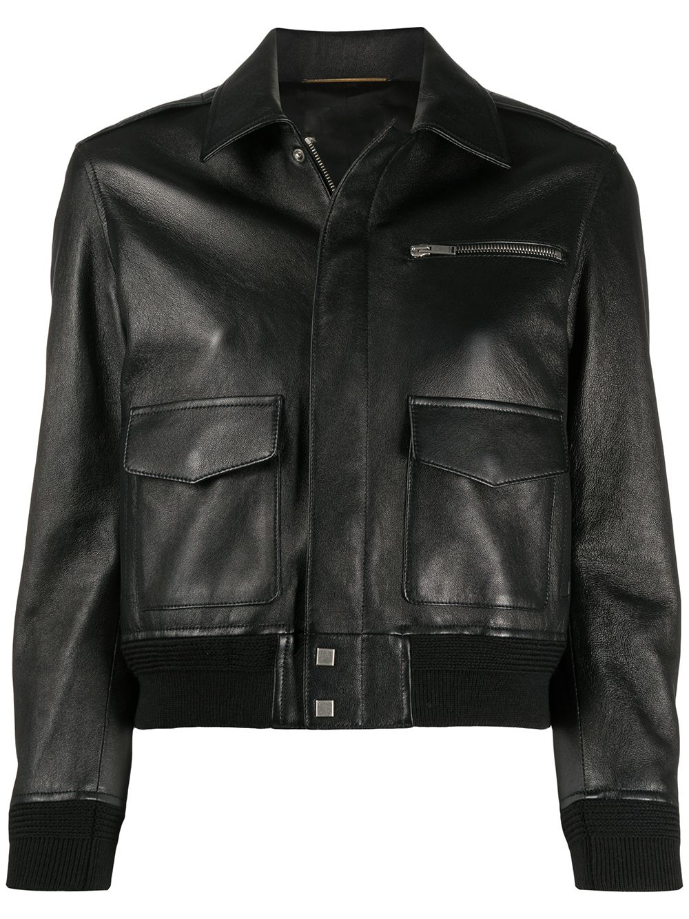 black-leather-cropped-jacket Black Leather Cropped Jacket - Image 1