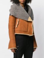 Brown Suede Lamb Fur