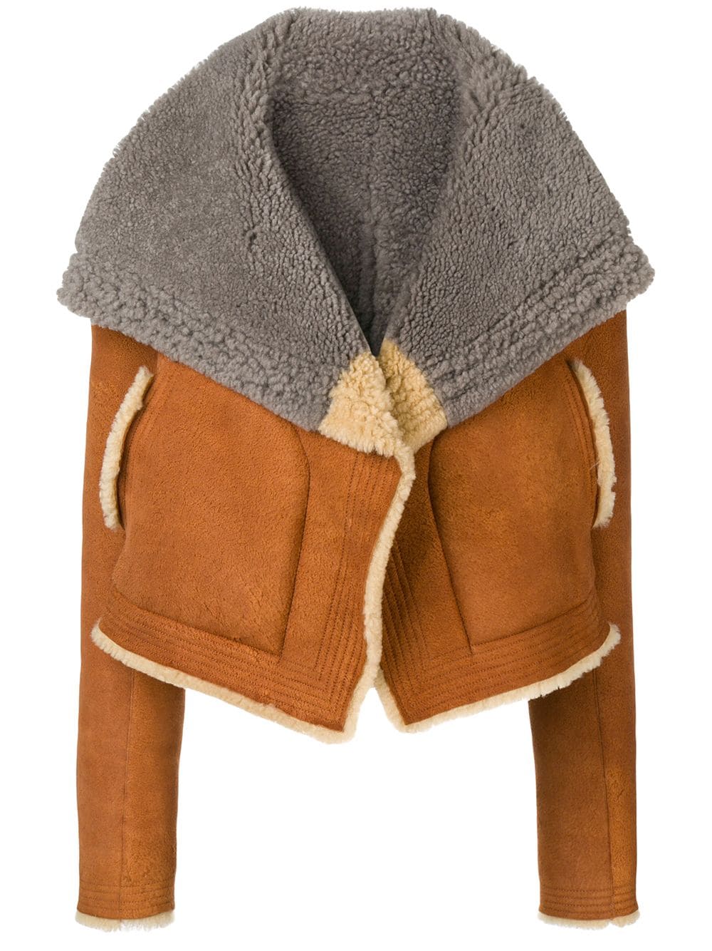 brown-suede-lamb-fur-oversized-jacket Brown Suede Lamb Fur