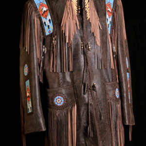 chocolate-brown-native-american-beaded-work-fringed-leather-coat