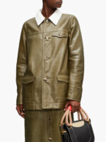 contrast-collar-olive-green-leather-jacket