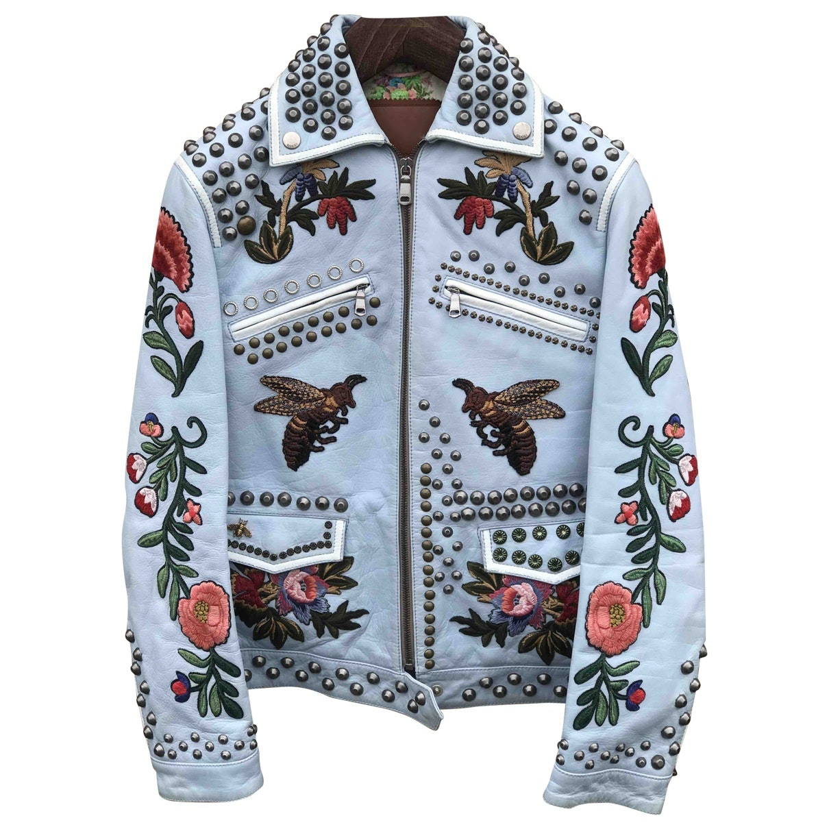 embellished-studded-padded-blue-leather-jacket embellished-studded-padded-blue-leather-jacket