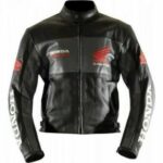 honda-black-leather-motorcycle-armour-jacket
