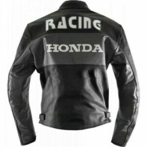 honda-black-leather-motorcycle-armour-jacket