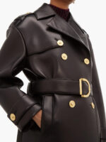 Leather Coated Neoprene Padded Trench Coat - Image 2