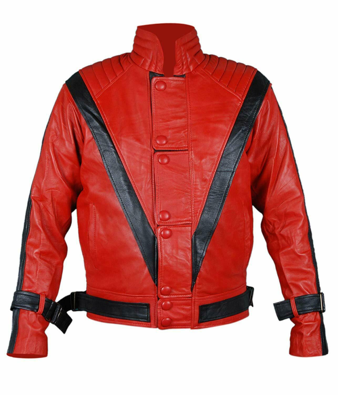  Michael Jackson Thriller Dancer Red Leather Jacket