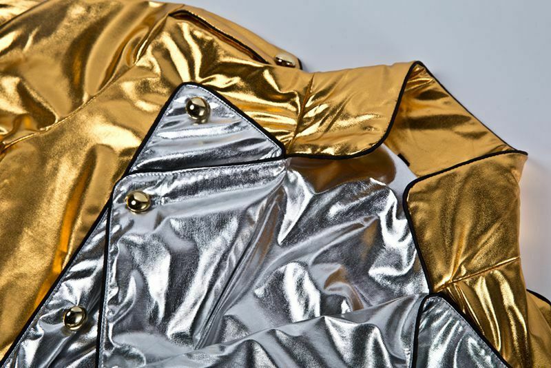 gold and silver nike jacket