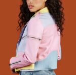 Shearling-trimmed leather jacket