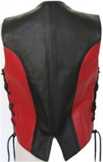 red-and-black-leather-vest