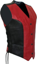 red-and-black-leather-vest