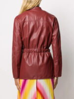 terracota-red-lambskin-belted-leather-coat