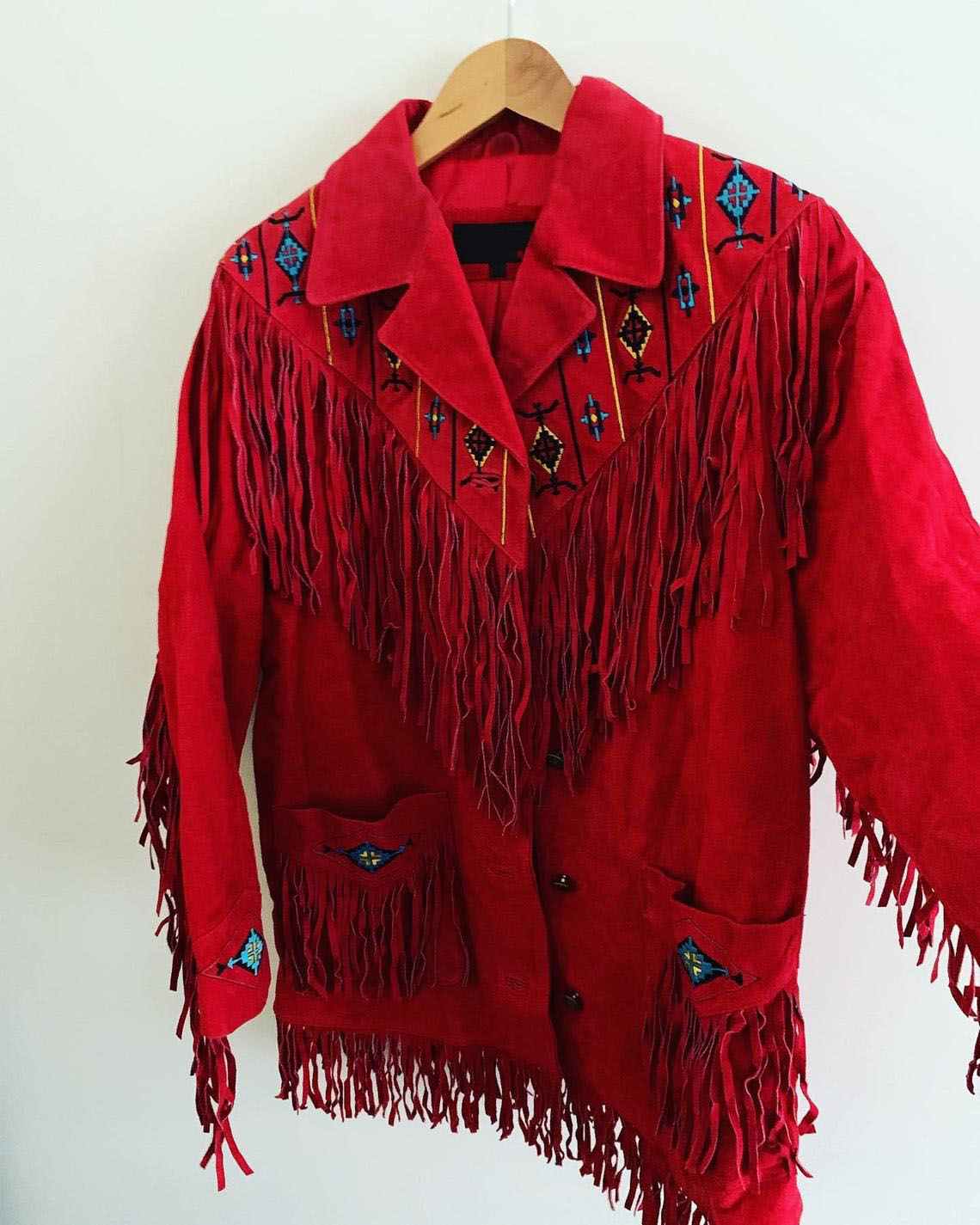 Vintage 1970's Fringe Suede Leather Jacket - Maker of Jacket