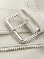 White Boxy Fit Biker