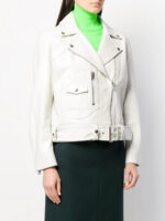 White Boxy Fit Biker